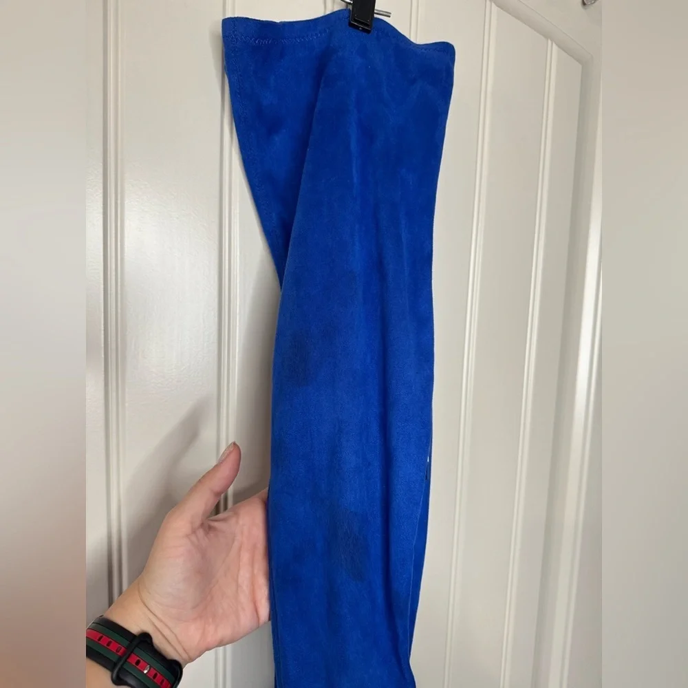 SHOEDAZZLE 🦋 Thigh-High, Vibrant Royal Blue Women's Stiletto Boots (Women’s 7)